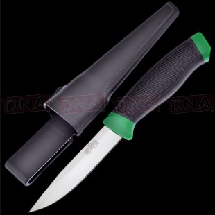 Frost Cutlery FFC251GB Green Fixed Blade Camp Knife on Black