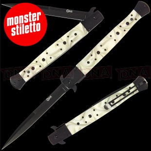 Golan Monster Stiletto Folding Knife - Pearl