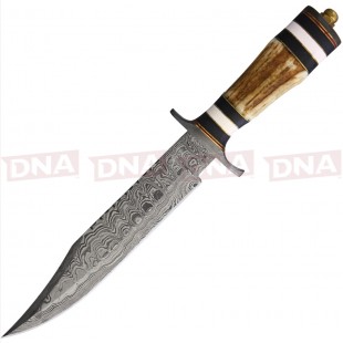 Marbles MR571 Damascus Clip Point Bowie Knife