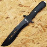 Survivor Outdoor Recurve Fixed Blade Knife - Stealth