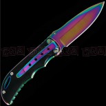 Golan GOL-007RB Rainbow Trim Gentleman's Folding Knife