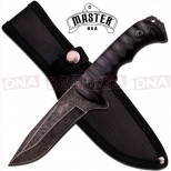 MU-1145 Blackout Stonewashed Fixed Blade Knife