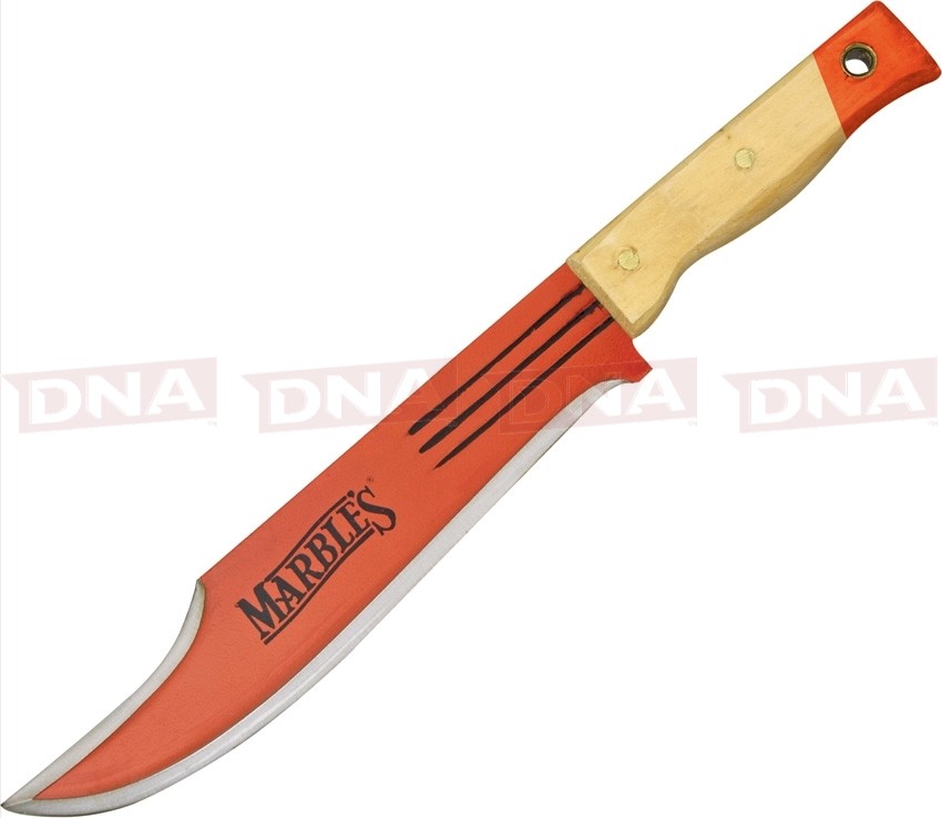 Marbles MR310410 Orange Machete Fixed Blade Knife