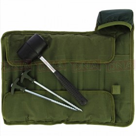 NGT Bivvy Peg Set with Mallet in Roll Up Case