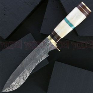 Damascus DM1255 Turquoise Hunter Fixed Blade Knife Sheath