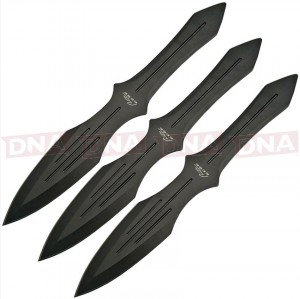 CN211230BK Three Piece Black Throwing Knife Set
