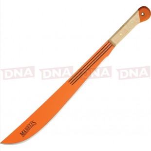 Marbles MR12718 Orange Machete Fixed Blade Knife