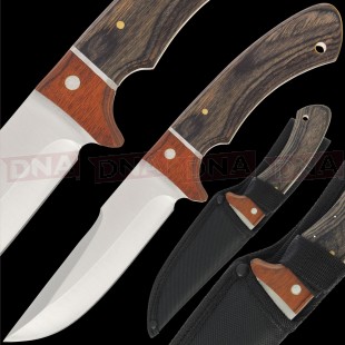 K-FB-572 10" Fixed Blade Knife Classic Style with Wooden Handle and Sheath