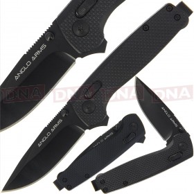 Anglo Arms K-LK-557 All Black Lock Knife with Nylon Handle