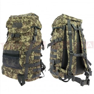 Golan™ 55L 800D Tactical Rucksack / Stuff-sack - Woodland Digicam Front and Back