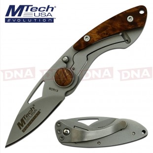 MTech Evolution MTE-FDR004-WD Frame Lock Knife | Burl Wood