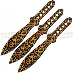 Rite Edge CN211414CT Cheetah Print Throwing Knives Set