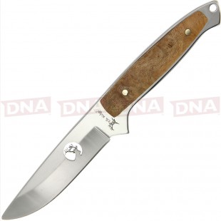 Elk Ridge ER-048 Mirror Fixed Blade Knife + Leather Sheath