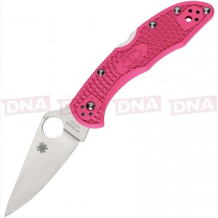 Spyderco SC11FPPNS30V Pink Heals Delica Lockback Knife