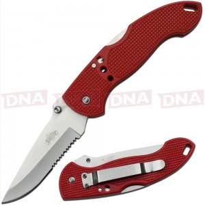 Master USA MU-1123RD Simple Backlock Knife - Red