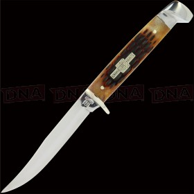 Rough Ryder RR1033 Small Amber Bone Hunter Fixed Blade Knife