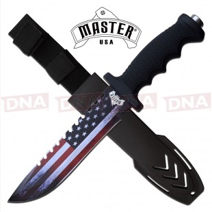 Master USA MU-20-04A Large American Flag Fixed Blade