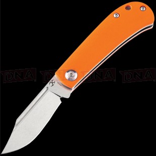 Kansept Knives KT2026S8 Bevy Folder EDC Slipjoint Knife - Orange Open on Black