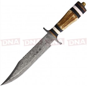 Marbles MR571 Damascus Clip Point Bowie Knife