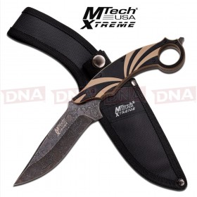 MTech Xtreme Scimitar Fixed Blade Knife - Tan