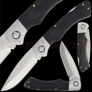 K-LK-341 Lock Knife with Black Pakkawood Handle and Satin Blade