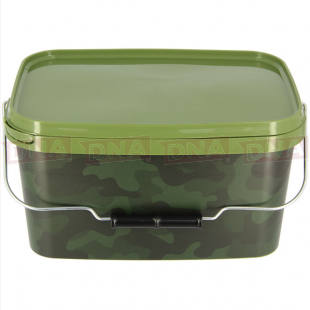 5 Litre NGT Square Camo Bucket with Metal Handle Main