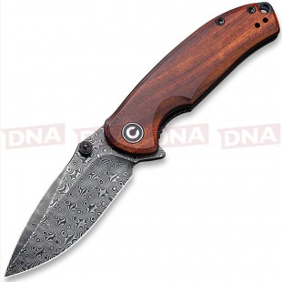 CIVIVI Pintail C2020DS-2 Damascus Lock Knife with Wood Handle