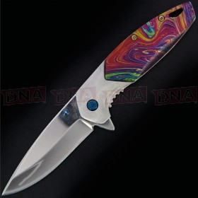 Albainox 18390 Colourful Mirror Finish Linerlock Knife