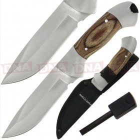 Anglo Arms Pakkawood Survival Knife with Fire Starter