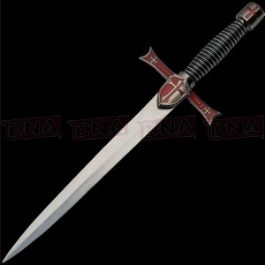 CN211475 Red Crusader Fixed Blade Dagger Open