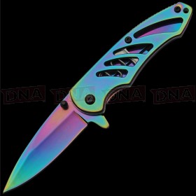 Spectrum CN300523RB Framelock Knife - Rainbow