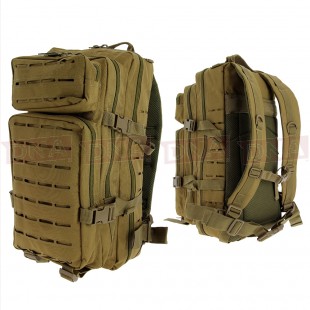Golan™ 45L 800D Tactical Rucksack - Desert Sandstone Front and Back
