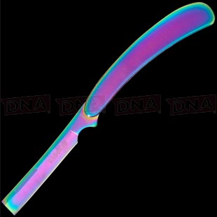Albainox 18444 Nonlocking Rainbow Straight Razor Knife