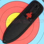 Albainox 32343 3x Black and Red Throwing Knives